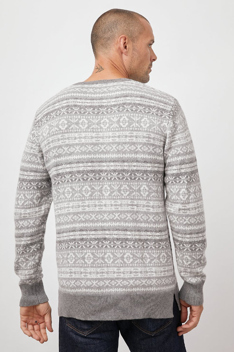 Rails Silver Gray Stripe Carlisle Wool Blend deals Crewneck Sweater