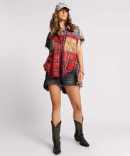 Load image into Gallery viewer, One Teaspoon Mixed Flannel Cut Off Daria Shirt