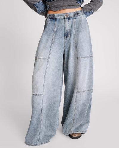 One Teaspoon Blue Blossom Denim Palazzo Pants