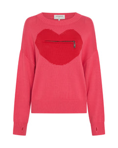 One Teaspoon Lips Of Love Zip Front Valentines Sweater