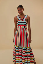 Load image into Gallery viewer, Farm Rio Color Stripes Sleeveless Maxi Dress - FINAL SALE