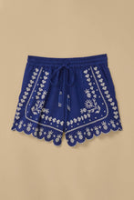 Load image into Gallery viewer, Farm Rio Navy Blue Embroidered Shorts - FINAL SALE