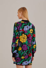 Load image into Gallery viewer, Farm Rio Bucolic Garden Black Sweater Dress - FINAL SALE