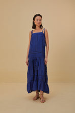 Load image into Gallery viewer, Farm Rio Blue Lace Sleeveless Maxi Dress - FINAL SALE