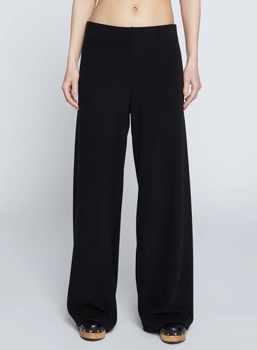 Stateside Honeyluxe Flatback Rib Pant in Black