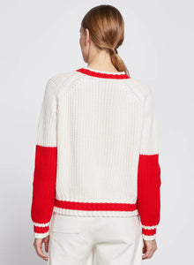 Stateside Apres Ski Crew Neck Sweater in Cream