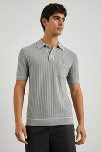 Rails Hardy Polo Shirt in Grey Melange