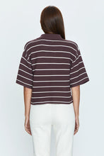 Load image into Gallery viewer, Pistola Marlow S/S Polo Sweater in Mocha Stripe