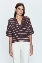 Load image into Gallery viewer, Pistola Marlow S/S Polo Sweater in Mocha Stripe