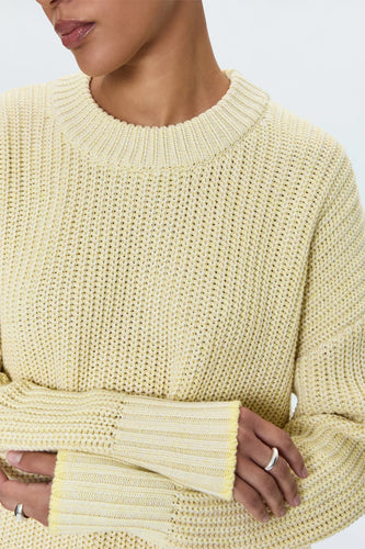 Pistola Tina Crewneck Sweater in Soft Yellow Marl