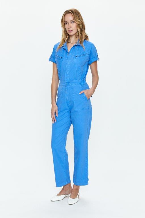 Pistola Campbell Aviator Flight Suit in Blue Belle