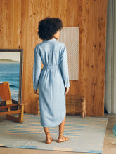 Load image into Gallery viewer, Faherty Tried and True Chambray Midi Shirtdress