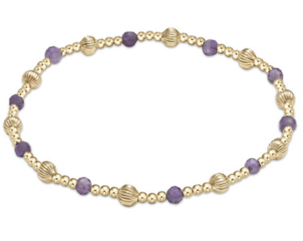 enewton Dignity Sincerity Pattern 4mm Bead Bracelet - Amethyst