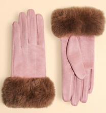 Load image into Gallery viewer, Powder Designs Betinna FF Cuff Gloves - Petal/Teddy