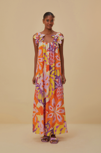 Farm Rio Lee Floral Sleeveless Maxi Dress - FINAL SALE