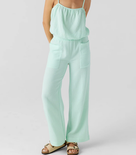 Sol Angeles Topanga Gauze Pant in Palmita