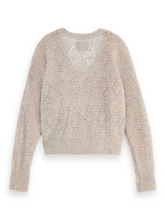 Load image into Gallery viewer, Scotch and Soda Boucle V-neck Pullover in Oatmeal Melange