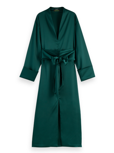 Scotch and Soda Kimono Midi Dress in Cypress Green