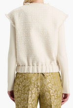 Load image into Gallery viewer, Scotch and Soda Boucle Tweed Collarless Gilet in Soft Ice Melange - FINAL SALE