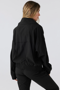 Sol Angeles Mia Half Zip Jacket in Black