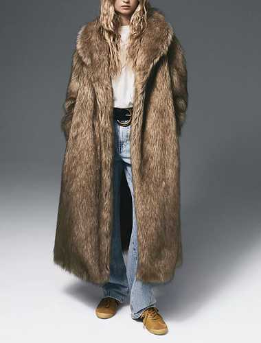 Free People Annice Faux Fur Coat in Sandy Fox - FINAL SALE