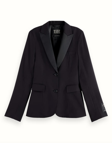 Scotch and Soda Tuxedo Blazer in Black