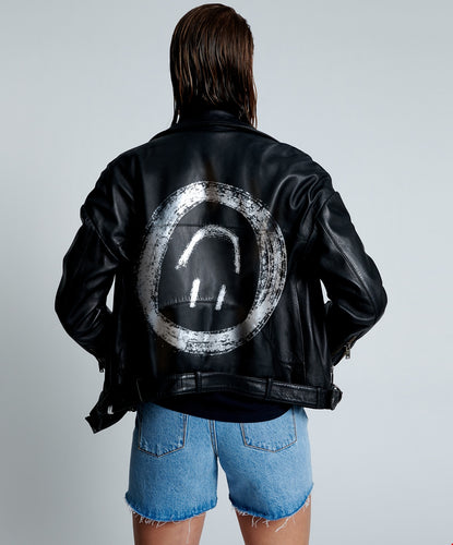 One Teaspoon Smiley Leather Moto Jacket - FINAL SALE