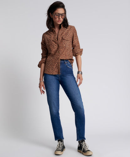 One Teaspoon Luxe Power Blue Legend High Waist Mom Jeans - FINAL SALE