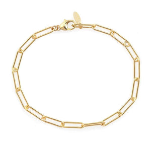 Kris Nations Thick Paperclip Chain Bracelet in Gold