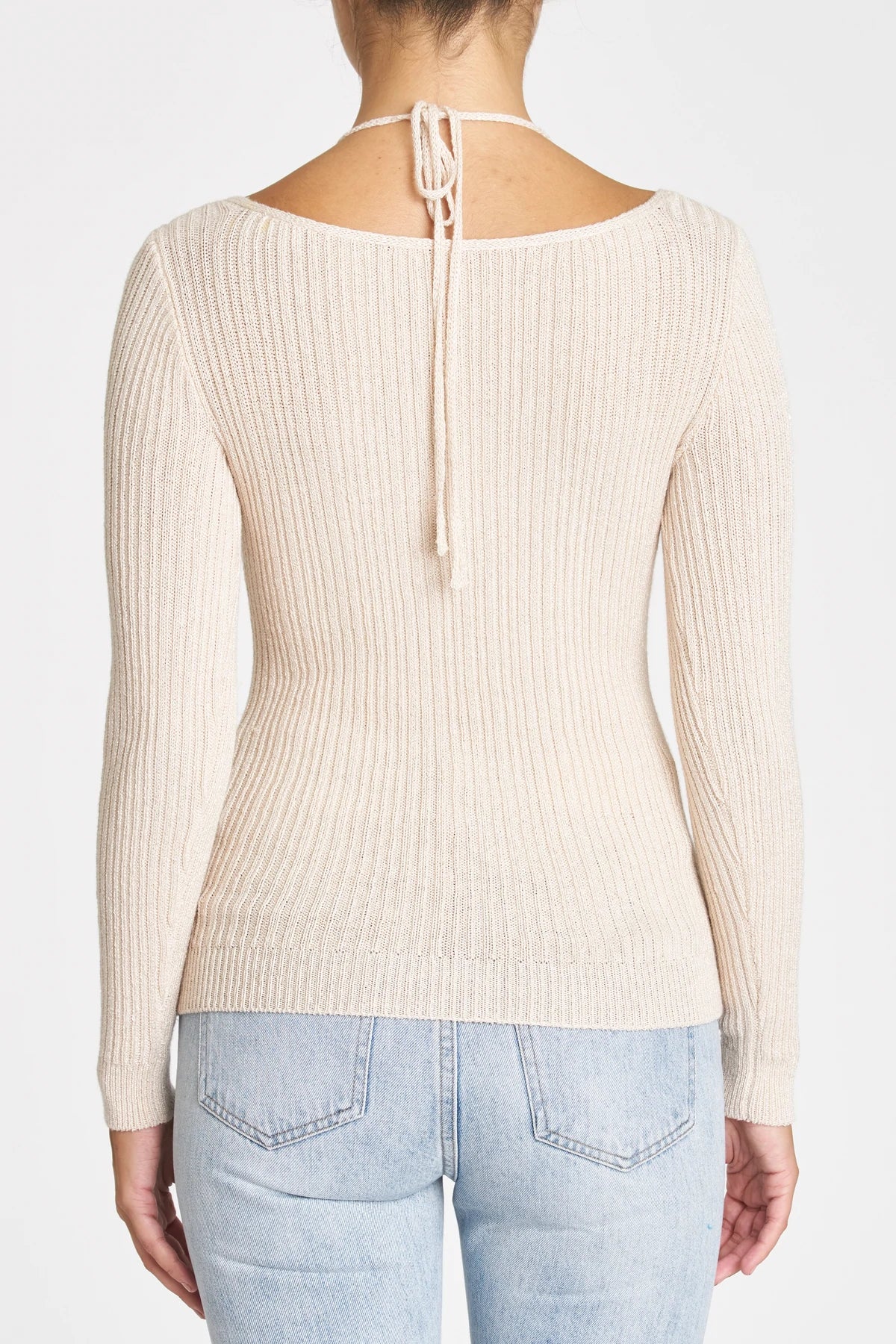 PISTOLA, Zoe Relaxed Polo Sweater in Sand Shell