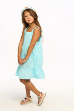 Load image into Gallery viewer, Chaser Kids Nova Cotton Poplin Tank Dress - Clear Blue - FINAL SALE