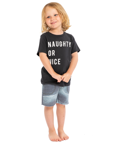 Sol Angeles Kids Naughty or Nice Crew in Vintage Black - FINAL SALE