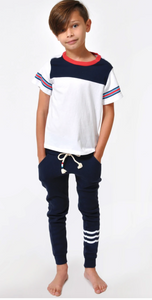 Sol Angeles Kids S/S Colorblock Crew House White - FINAL SALE