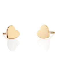 Load image into Gallery viewer, Kris Nations Heart Stud Earrings - 18K Gold Vermeil