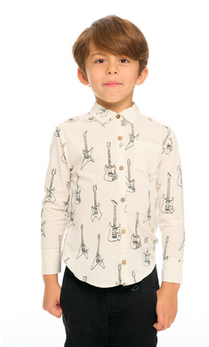 Chaser Kids Electric Guitars Button Down Shirt - FINAL SALE