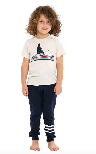 Sol Angeles Kids Seaboard Crew in Ecru - FINAL SALE