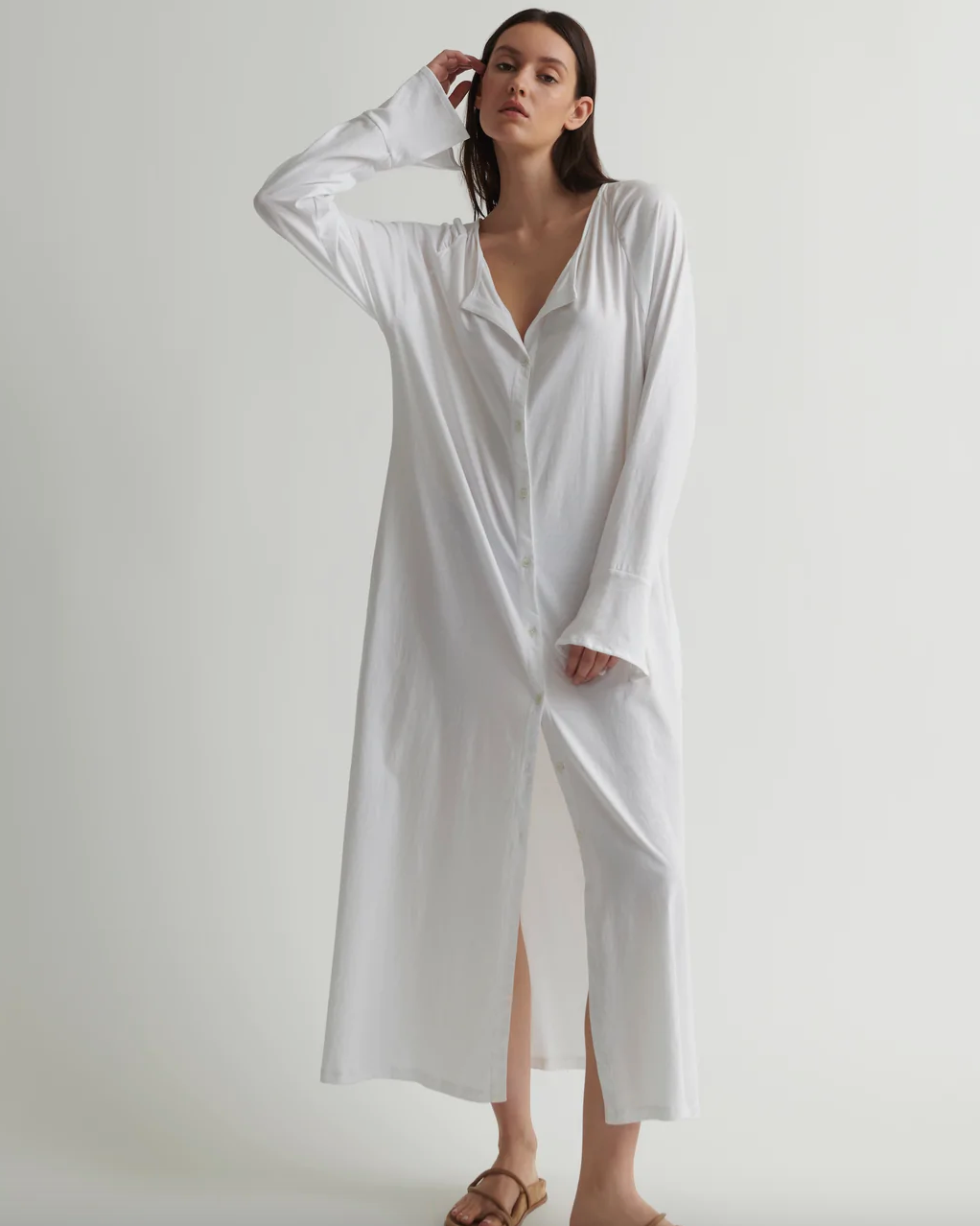 Skin Worldwide Antonia Caftan in White - FINAL SALE