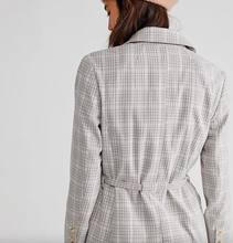 Load image into Gallery viewer, Free People Olivia Blazer in Natural Plaid Combo - FINAL SALE