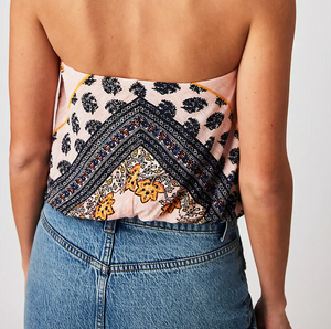 Free People Borderline Tube Top in Silver Combo - FINAL SALE