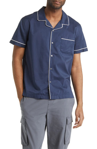 Rails Mens Osbourne Camp Shirt in Binaural Blue - FINAL SALE