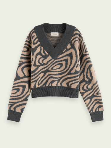 Scotch & Soda Intarsia V Neck Sweater - FINAL SALE