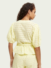 Load image into Gallery viewer, Scotch &amp; Soda Broderie Anglaise Wrap Top - FINAL SALE