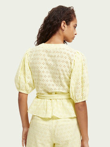 Scotch & Soda Broderie Anglaise Wrap Top - FINAL SALE