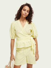 Load image into Gallery viewer, Scotch &amp; Soda Broderie Anglaise Wrap Top - FINAL SALE