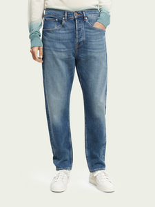 Scotch and Soda Mens The Dean Loose Tapered-Fit Jean in Blue Shift - FINAL SALE