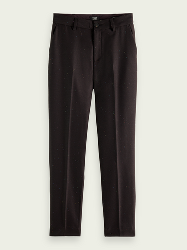 Scotch & Soda High-Rise Slim-fit Trousers in Black Sky - FINAL SALE