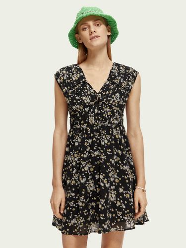 Scotch & Soda V-neck Sleeveless Mini Dress in Dandelion - FINAL SALE